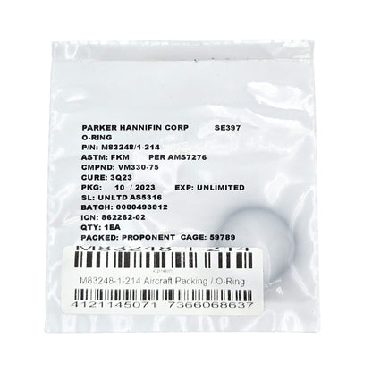 M83248-1-214 Aircraft Packing O-Ring – Sealed in Original Packaging
