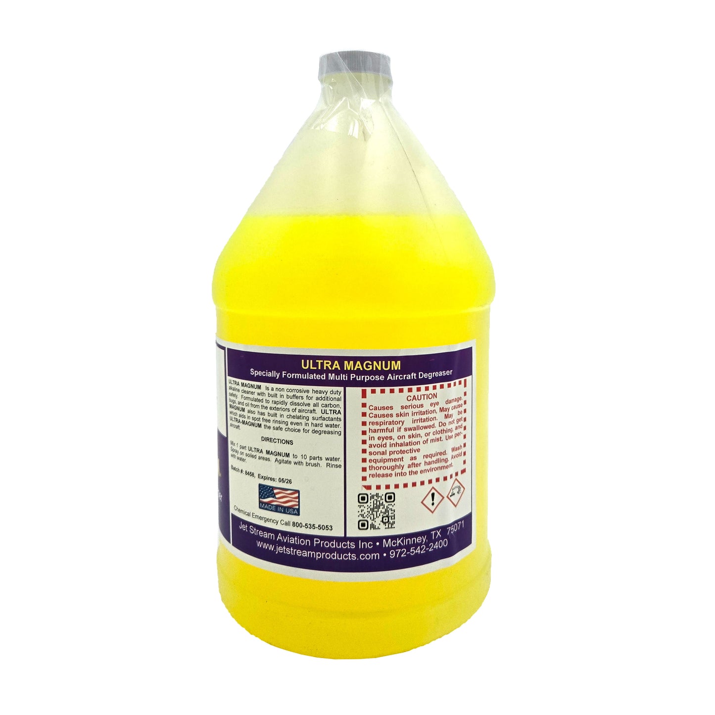 Ultra Magnum Non-Corrosive Heavy Duty Alkaline Cleaner 1 Gallon – Back Label with Usage Instructions