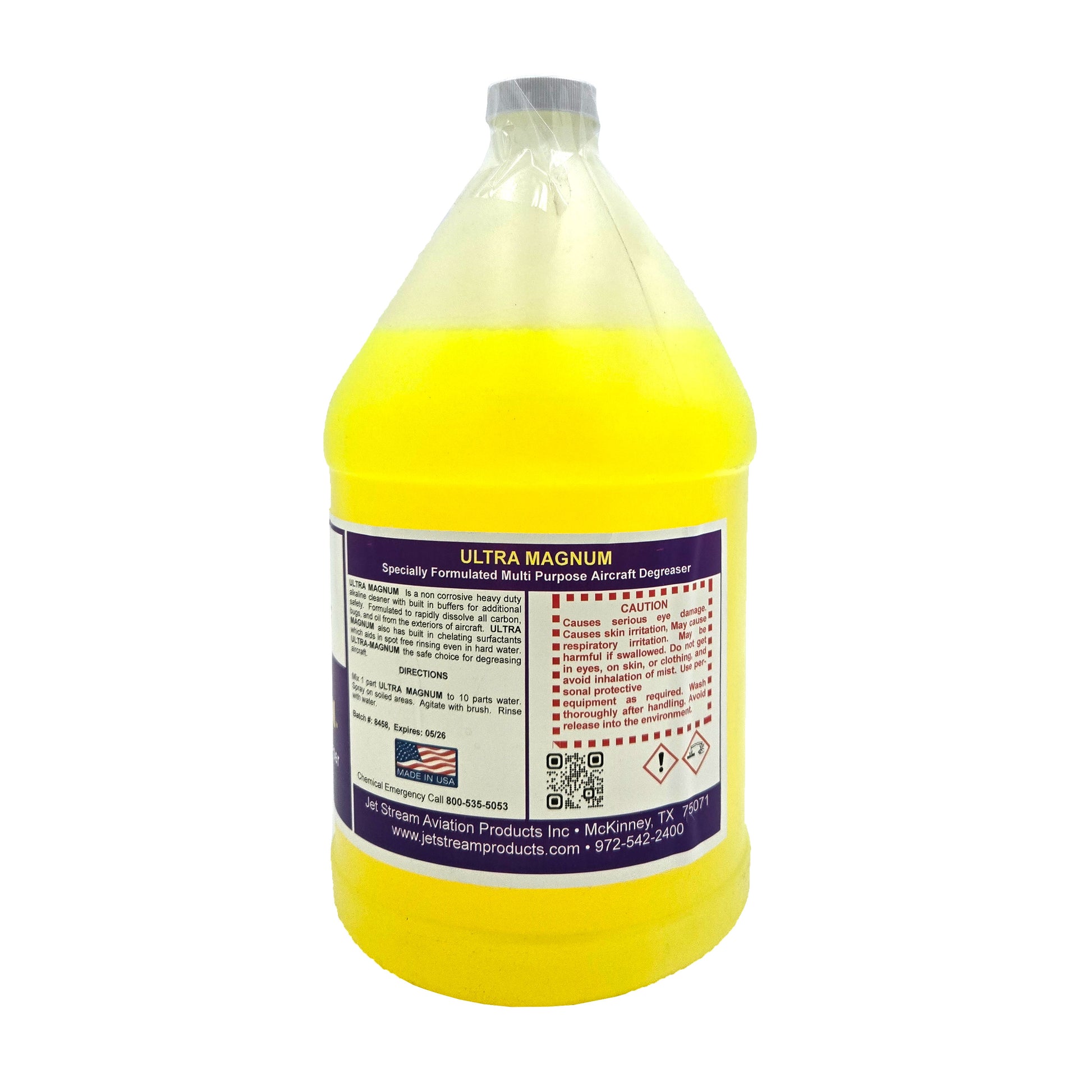 Ultra Magnum Non-Corrosive Heavy Duty Alkaline Cleaner 1 Gallon – Back Label with Usage Instructions