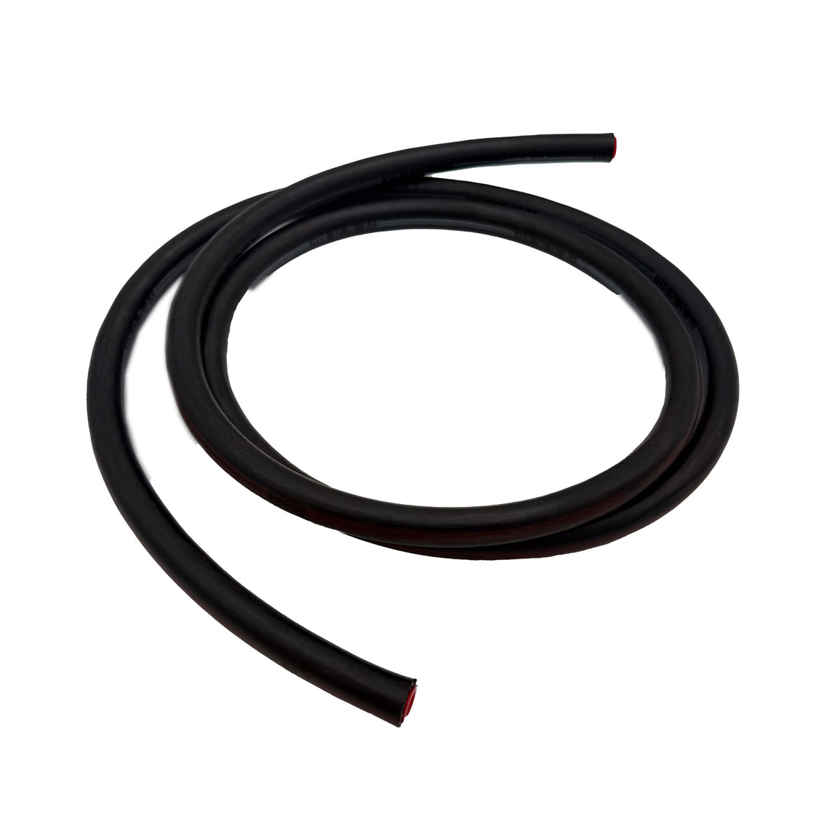 Coiled MILDTL6000D38 3/8-inch MIL-SPEC aircraft rubber hose sold by the foot