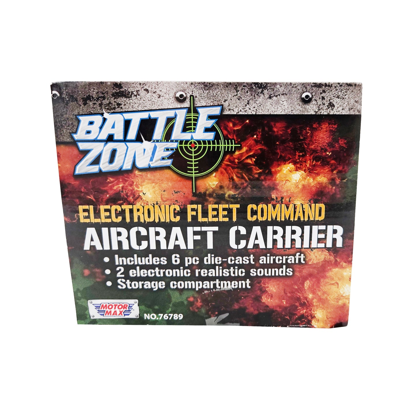 WowToyz Deluxe Aircraft Carrier Playset – Side Panel 1 Showing Features and Graphics