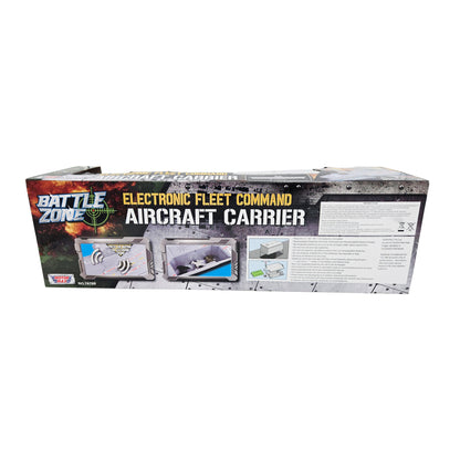 WowToyz Deluxe Aircraft Carrier Playset – Back View with Included Accessories and Features