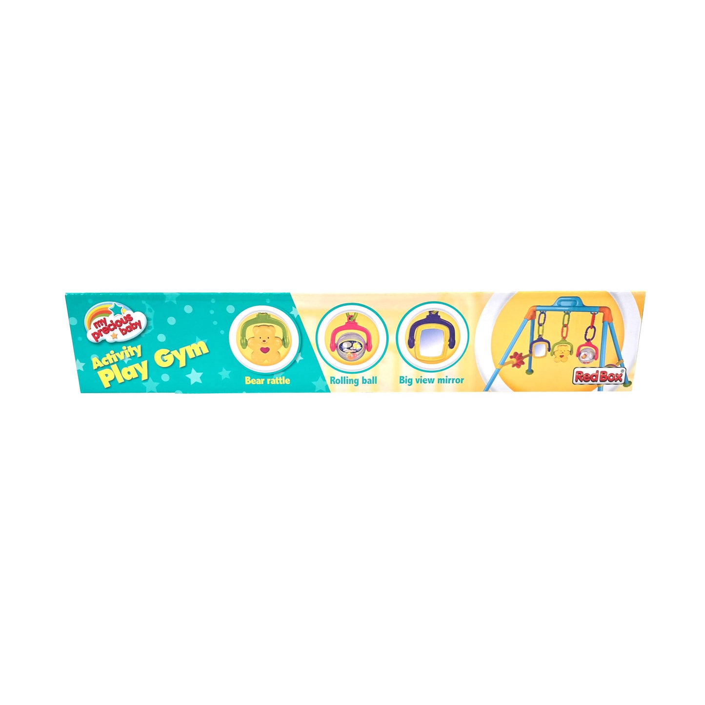 WowToyz Activity Play Gym – Left Side Box Panel with Branding and Images