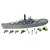 WowToyz Giant 30" Battleship Playset – Manufacturer Image of Box and Fully Assembled Battleship unboxed
