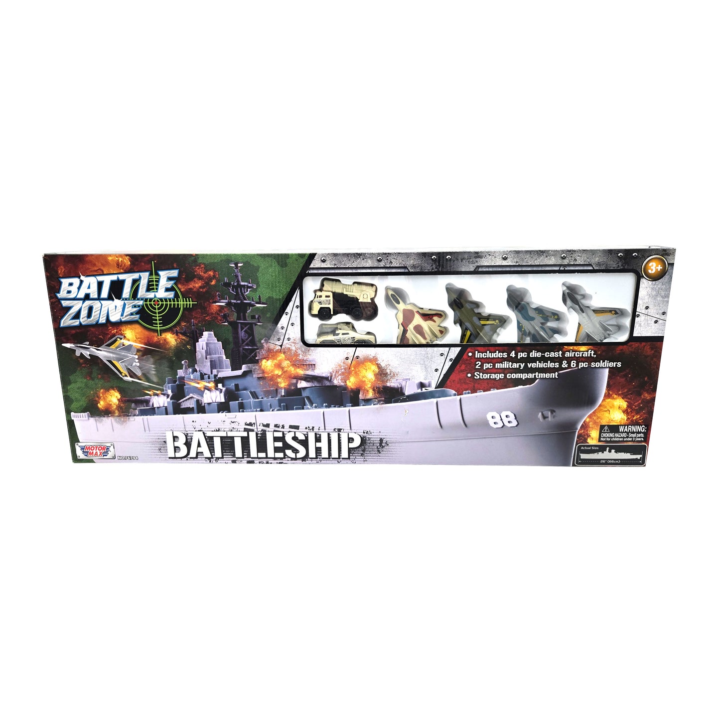 WowToyz Giant 30-Inch Battleship Playset – Front View of Packaging