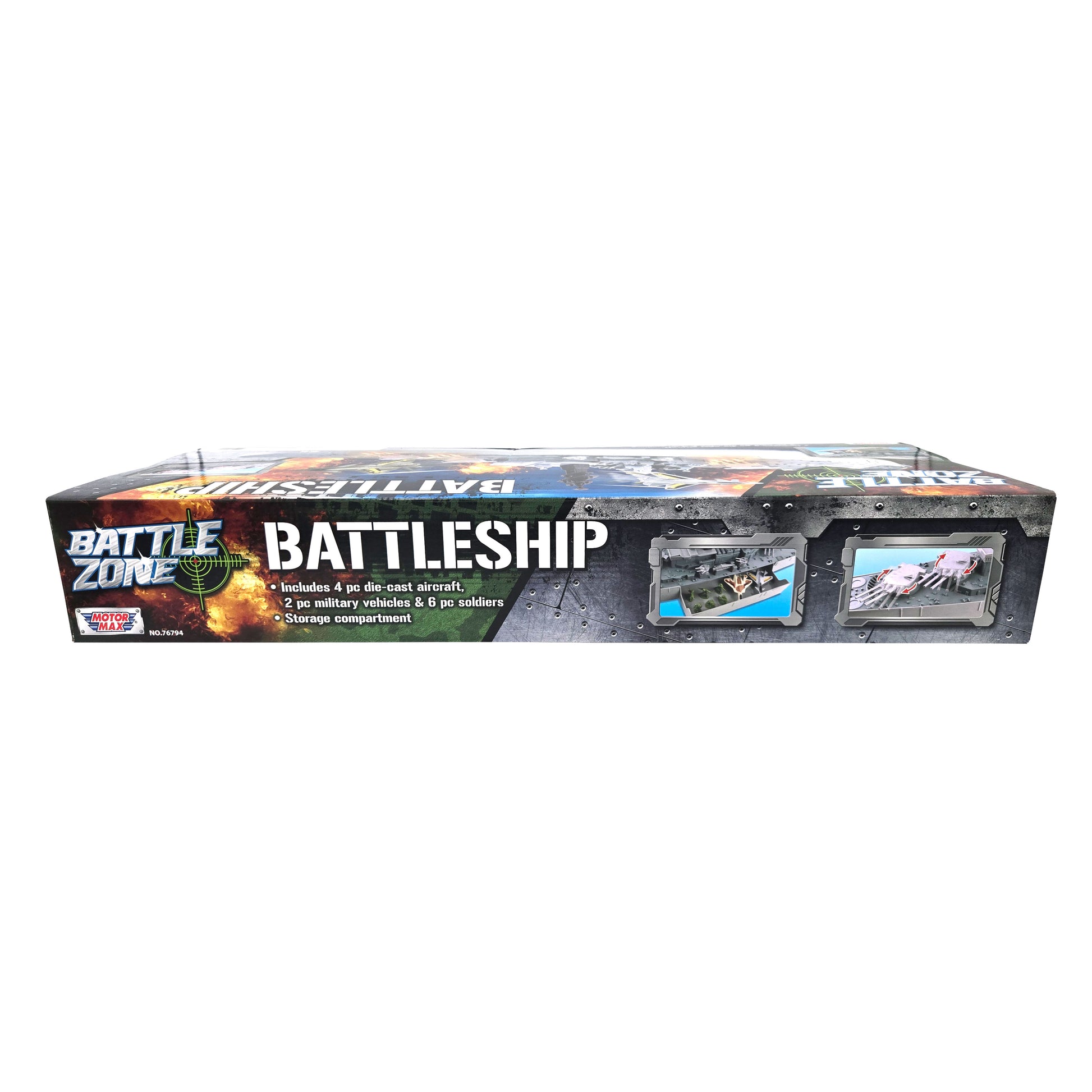 WowToyz Giant Battleship Playset – Side Panel 1 with Product Features