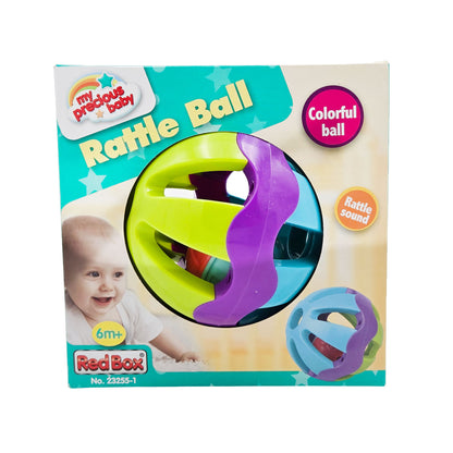 WowToyz My Precious Baby Rattle Ball – Back View in Retail Packaging with Product Info