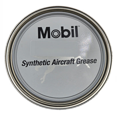 Mobil Mobilgrease 28 Aviation Grease 4.4 lb can lid view - MIL-PRF-81322, synthetic grease for aircraft lubrication