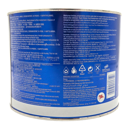 Mobil Mobilgrease 28 Aviation Grease 4.4 lb can back view with product specifications - MIL-PRF-81322
