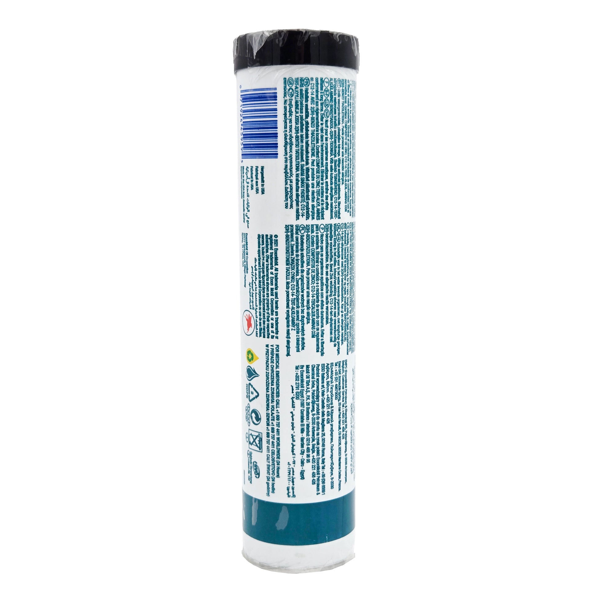 Exxon Mobil MobilGrease 33 – Alternate Side View with Safety and Usage Info