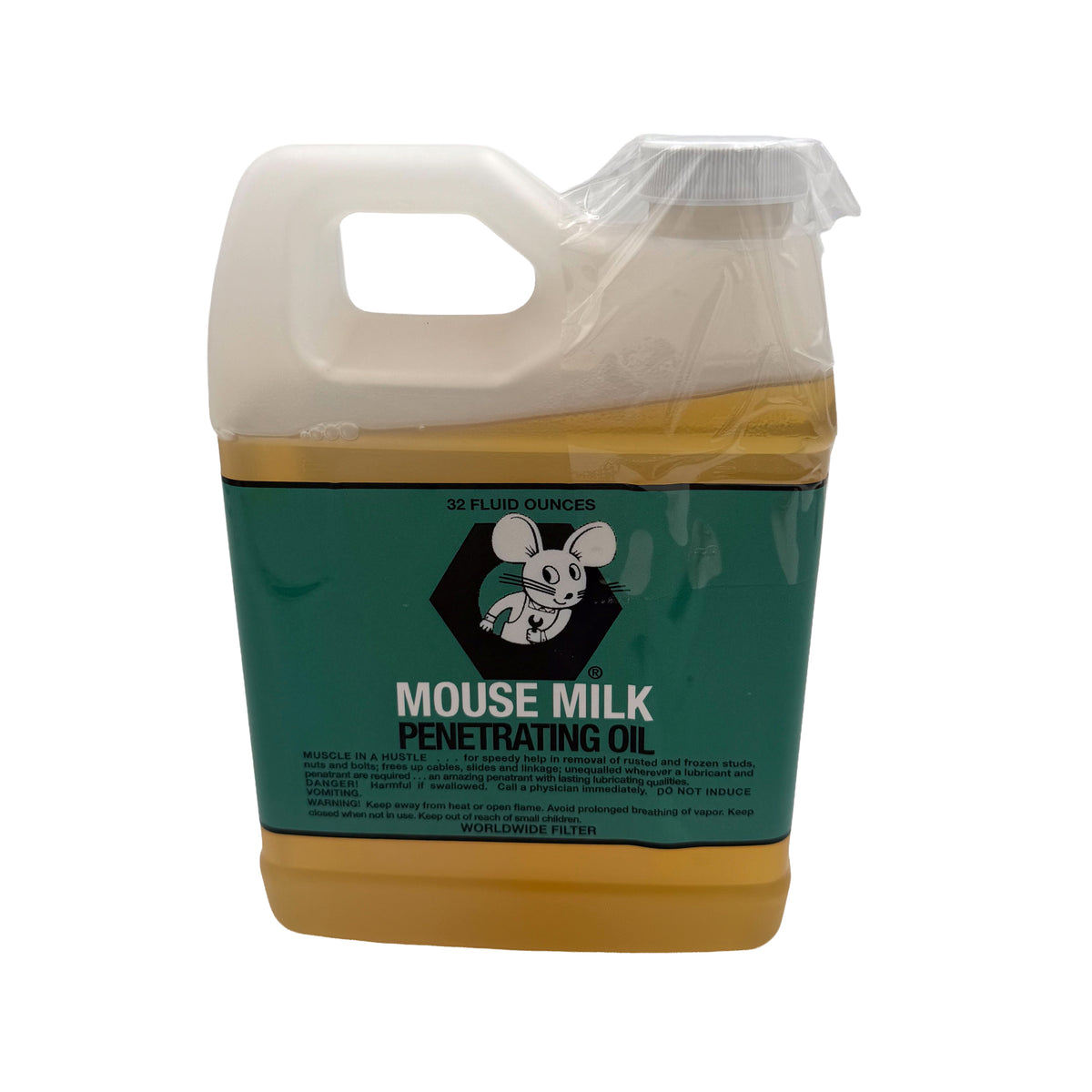 Mouse Milk Penetrating Oil Yellow Formula 32 oz Jug, Front View