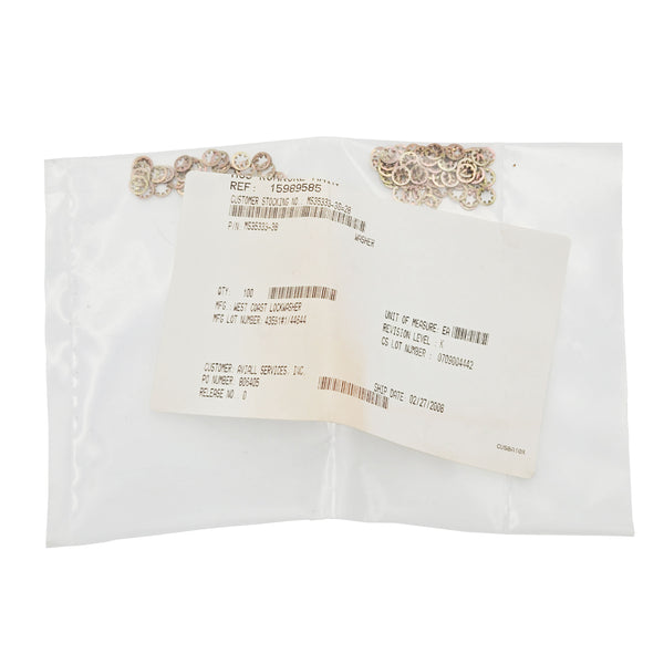 MS35333-38 Lock Washer in original packaging with label