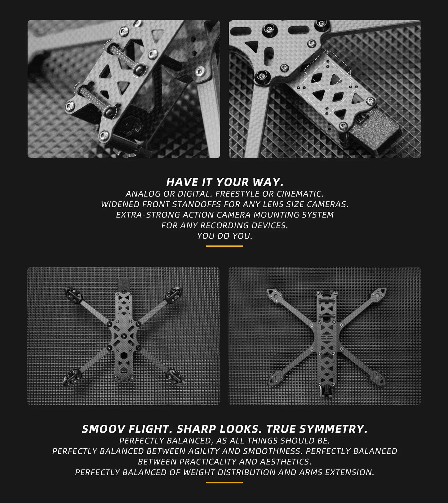 NewBeeDrone - INERTIA 5" FPV Freestyle Frame, Have it your way