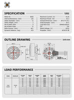 NewBeeDrone - FLOW 1202 FPV Micro Racing & Freestyle Motor Spec Sheet