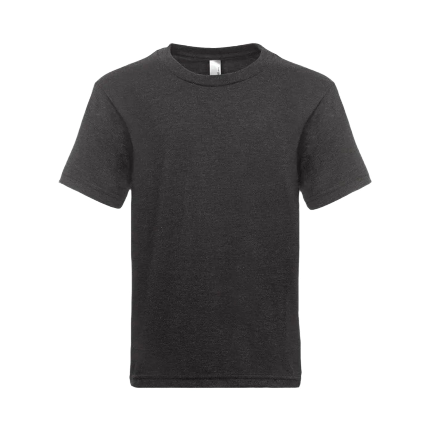 Next Level Youth Tri-Blend T-Shirt in Vintage Black – Front View
