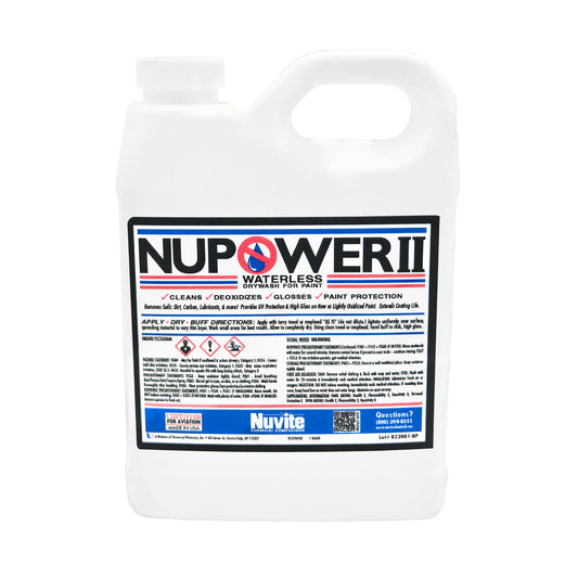 NuPower II Drywash Cleaner and Paint Protectant PC21901QT 1-quart front view - high-performance aviation surface protectant