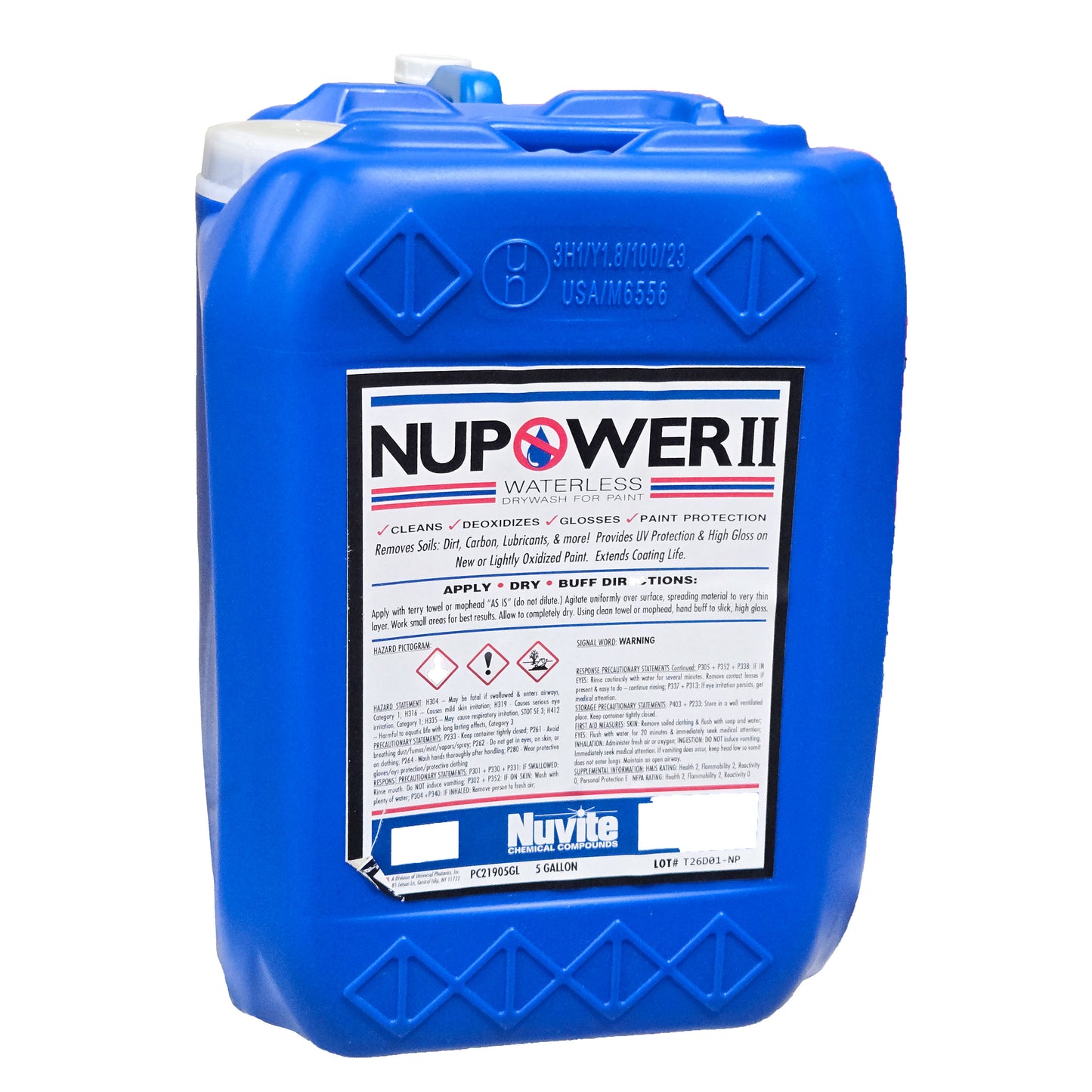 NuPower II Drywash Cleaner and Paint Protectant PC21905GL 1-gallon front view - premium aircraft exterior cleaner and polish