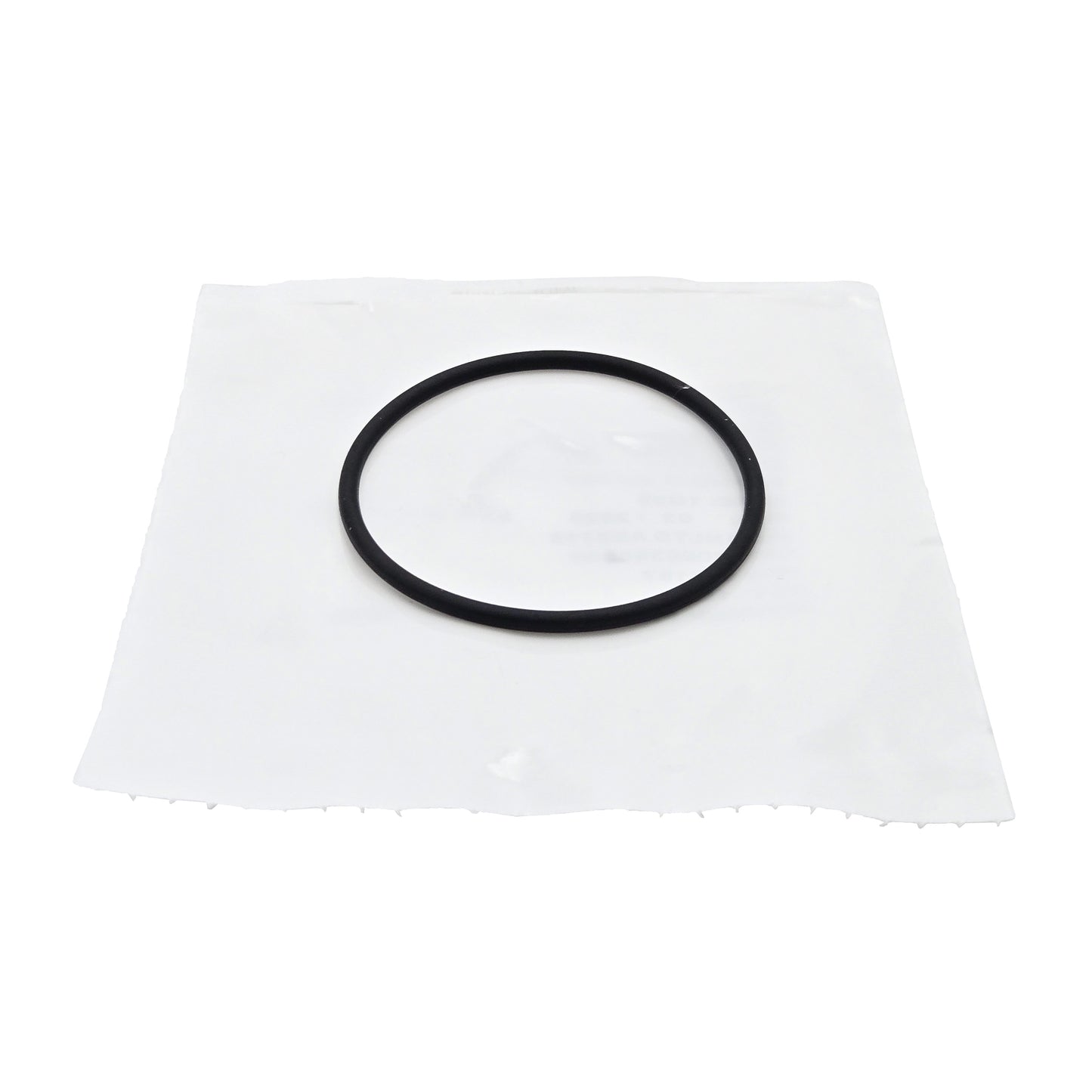 Angled view of Military Specification M83485/1-135 O-ring in clear packaging showing size and material detail.