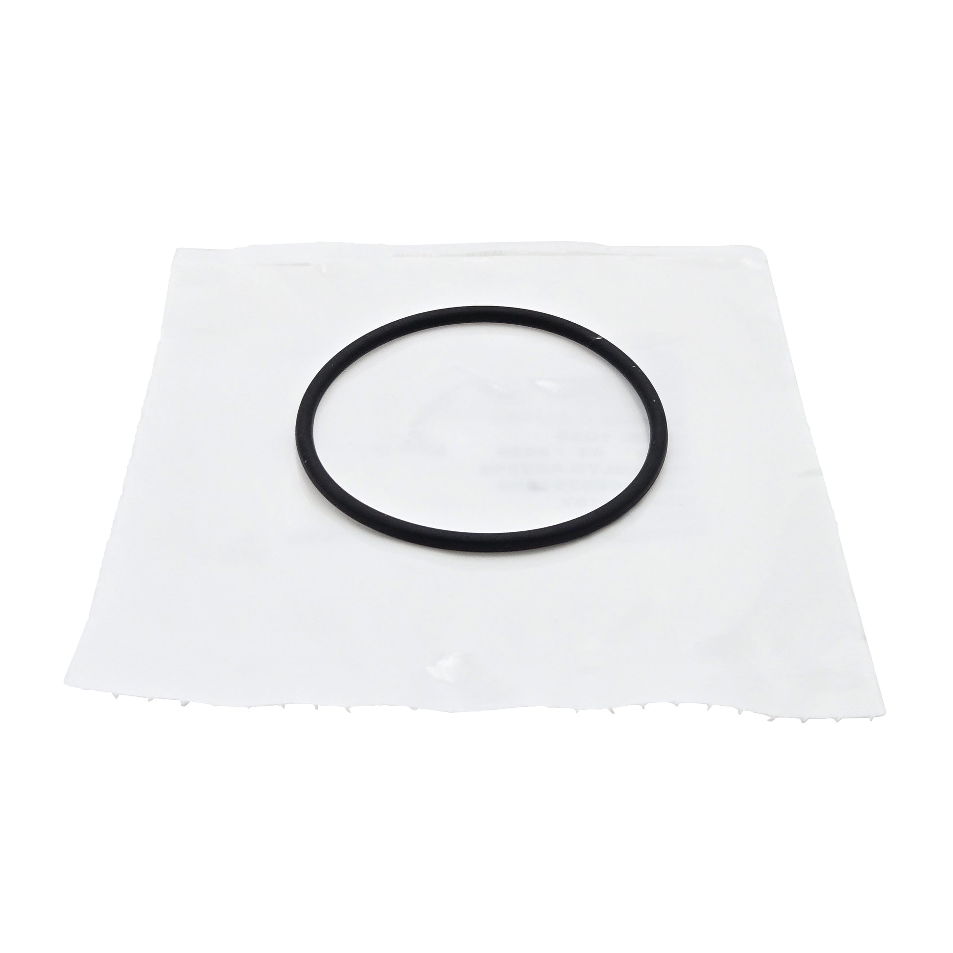 Angled view of Military Specification M83485/1-135 O-ring in clear packaging showing size and material detail.