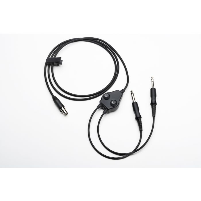 Pilot USA Dual GA Plug Headset Cable – Inline Control & LEMO Connector