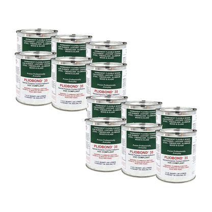 Ashland Pliobond 35 LV VOC-Compliant Contact Adhesive quart oil cans 12-pack - bulk packaging for industrial use
