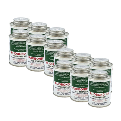 Ashland Pliobond 35 LV VOC-Compliant Contact Adhesive half-ounce oil cans 12-pack - durable bonding adhesive in bulk packaging