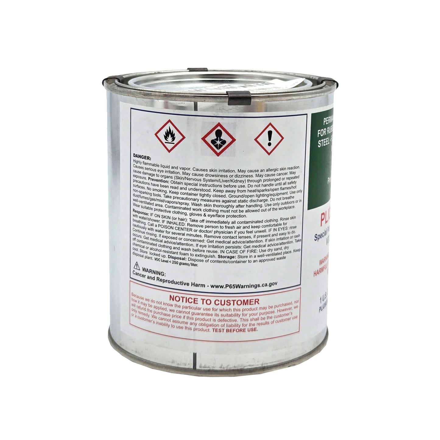 Ashland Pliobond 35 LV VOC-Compliant Contact Adhesive quart oil can side view - heat- and chemical-resistant contact adhesive