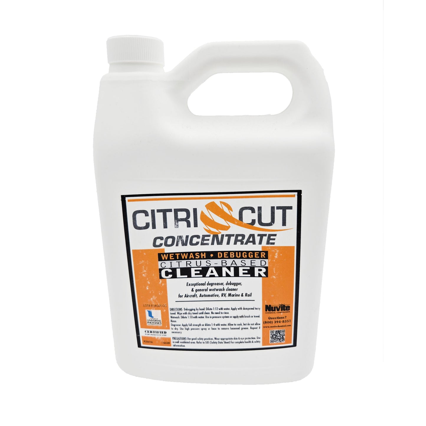 CitriCut Citrus-Based Wetwash Cleaner – Front View with Product Label