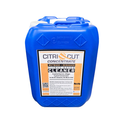 CitriCut Concentrated Citrus-Based Wet Wash Cleaner – 5 Gallon Jug Front View with Label