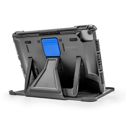 Black PIVOT A20A Atlas Series case with blue PIVOT Click connector