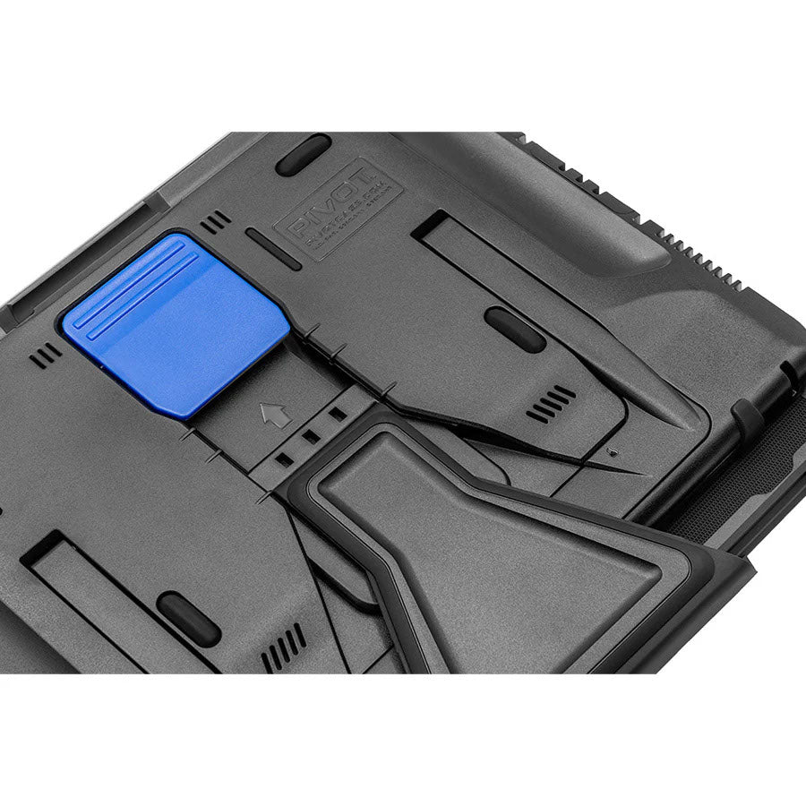 Close-up of the PIVOT Click connector on the A20A Atlas Series iPad case