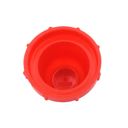 PD Series - Threaded Plastic Plugs For Flared JIC Fittings | PD 120 LDPE, bottom of cap, inscription shown inside cap