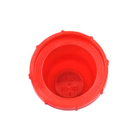 PD Series - Threaded Plastic Plugs For Flared JIC Fittings | PD 121 LDPE, bottom of cap, inscription shown inside cap