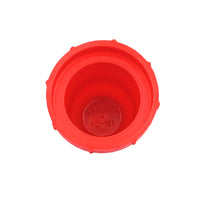PD Series - Threaded Plastic Plugs For Flared JIC Fittings | PD 121 LDPE, bottom of cap, inscription shown inside cap