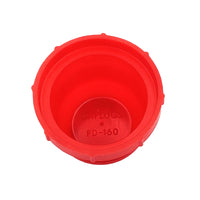 PD Series - Threaded Plastic Plugs For Flared JIC Fittings | PD 160 LDPE, bottom of cap, inscription shown inside cap