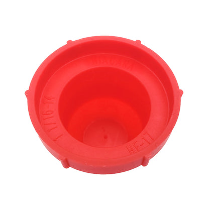 PD Series - Threaded Plastic Plugs For Flared JIC Fittings | PD-HF 17, bottom of cap, inscription shown inside cap