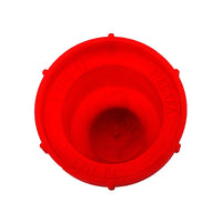 PD Series - Threaded Plastic Plugs For Flared JIC Fittings | PD-HF 18 LDPE, bottom of cap, inscription shown inside cap