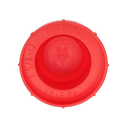 PD Series - Threaded Plastic Plugs For Flared JIC Fittings | PD-HF 24 HDPE, bottom of cap, inscription shown inside cap