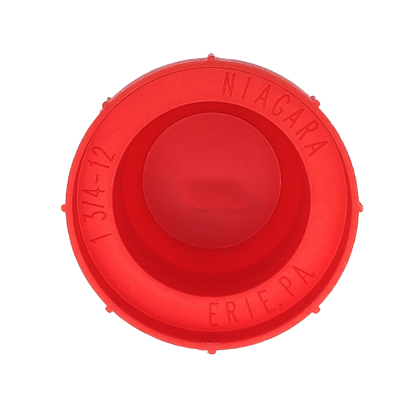 PD Series - Threaded Plastic Plugs For Flared JIC Fittings | PD-HF 26 LDPE, bottom of cap, inscription shown inside cap