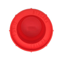 PD Series - Threaded Plastic Plugs For Flared JIC Fittings | PD-HF 26 LDPE, bottom of cap, inscription shown inside cap