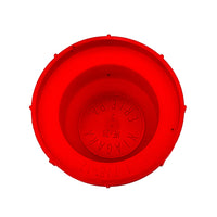 PD Series - Threaded Plastic Plugs For Flared JIC Fittings | PD-HF 28 LDPE, bottom of cap, inscription shown inside cap