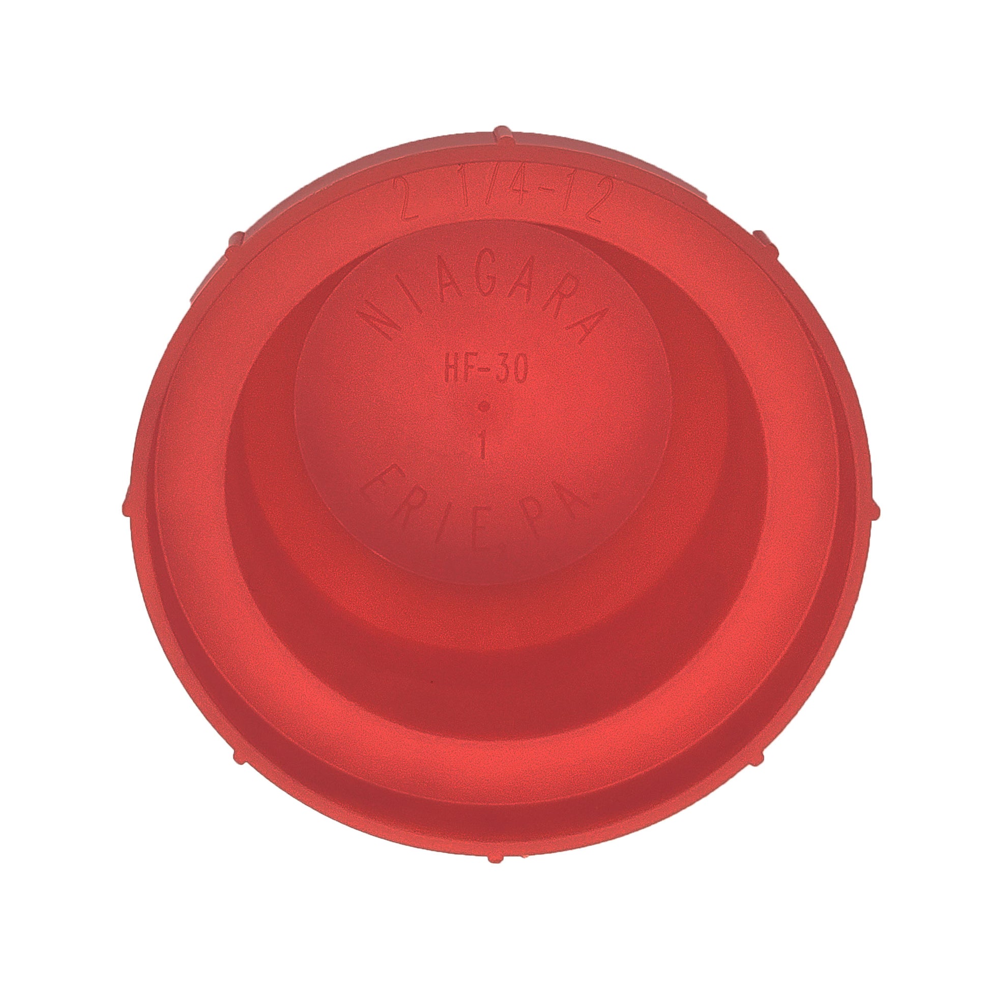 PD Series - Threaded Plastic Plugs For Flared JIC Fittings | PD-HF 30 LDPE, bottom of cap, inscription shown inside cap