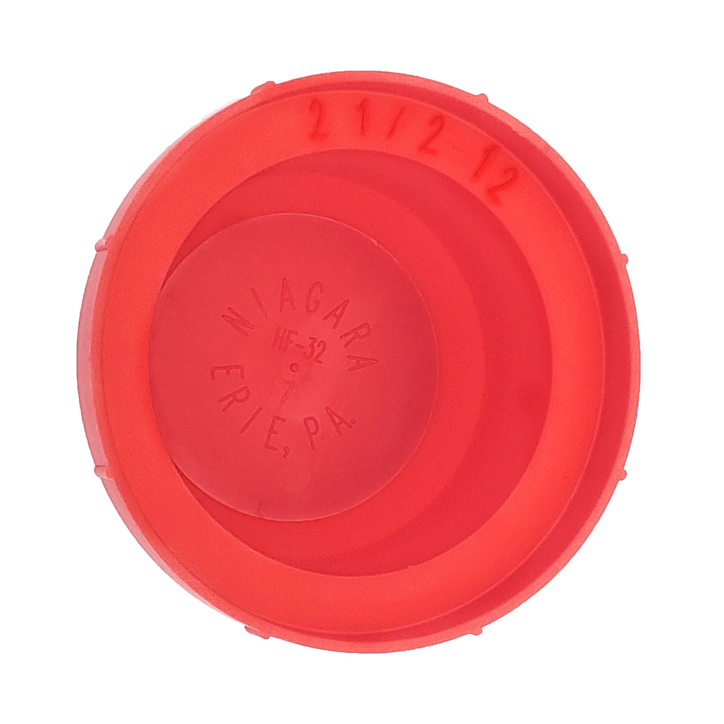 PD Series - Threaded Plastic Plugs For Flared JIC Fittings | PD-HF 32 LDPE, bottom of cap, inscription shown inside cap