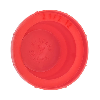 PD Series - Threaded Plastic Plugs For Flared JIC Fittings | PD-HF 32 LDPE, bottom of cap, inscription shown inside cap