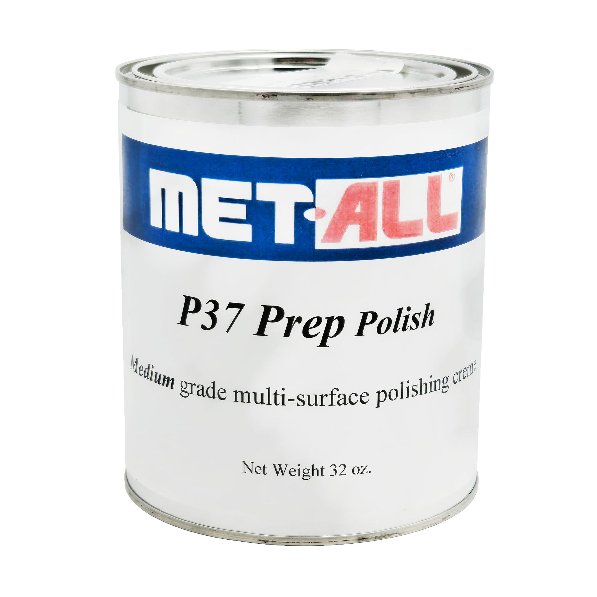 Met-All P37 Prep Polish 32oz front view - industrial-strength metal polish for deep cleaning and shine