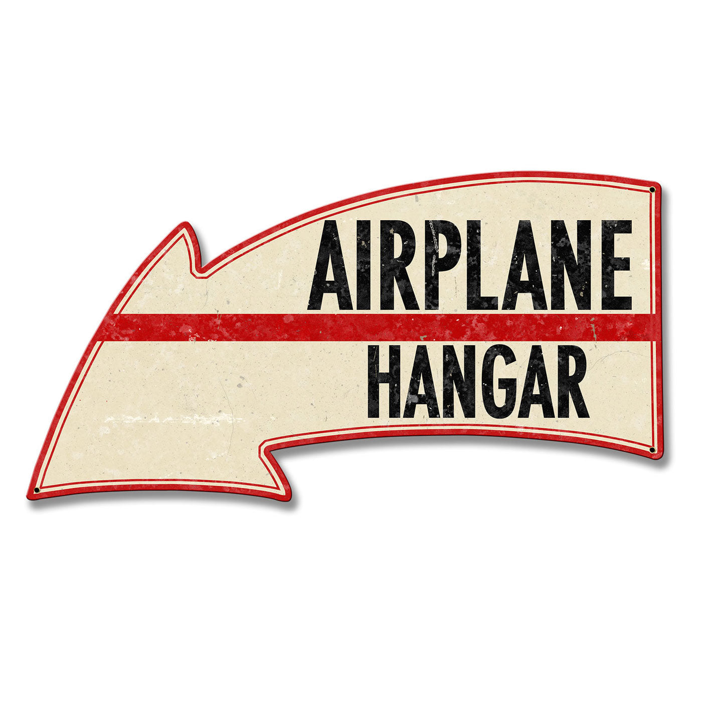 Airplane Hangar Arrow Plasma Cut Sign