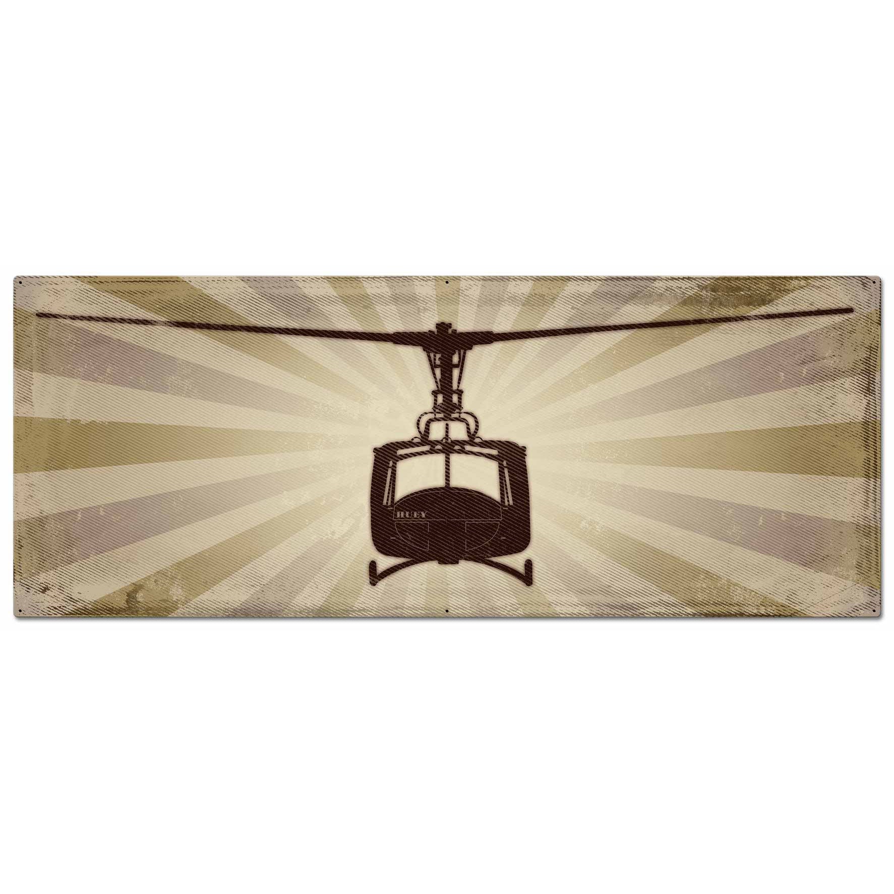 Huey Helicopter Plasma Cut Sign