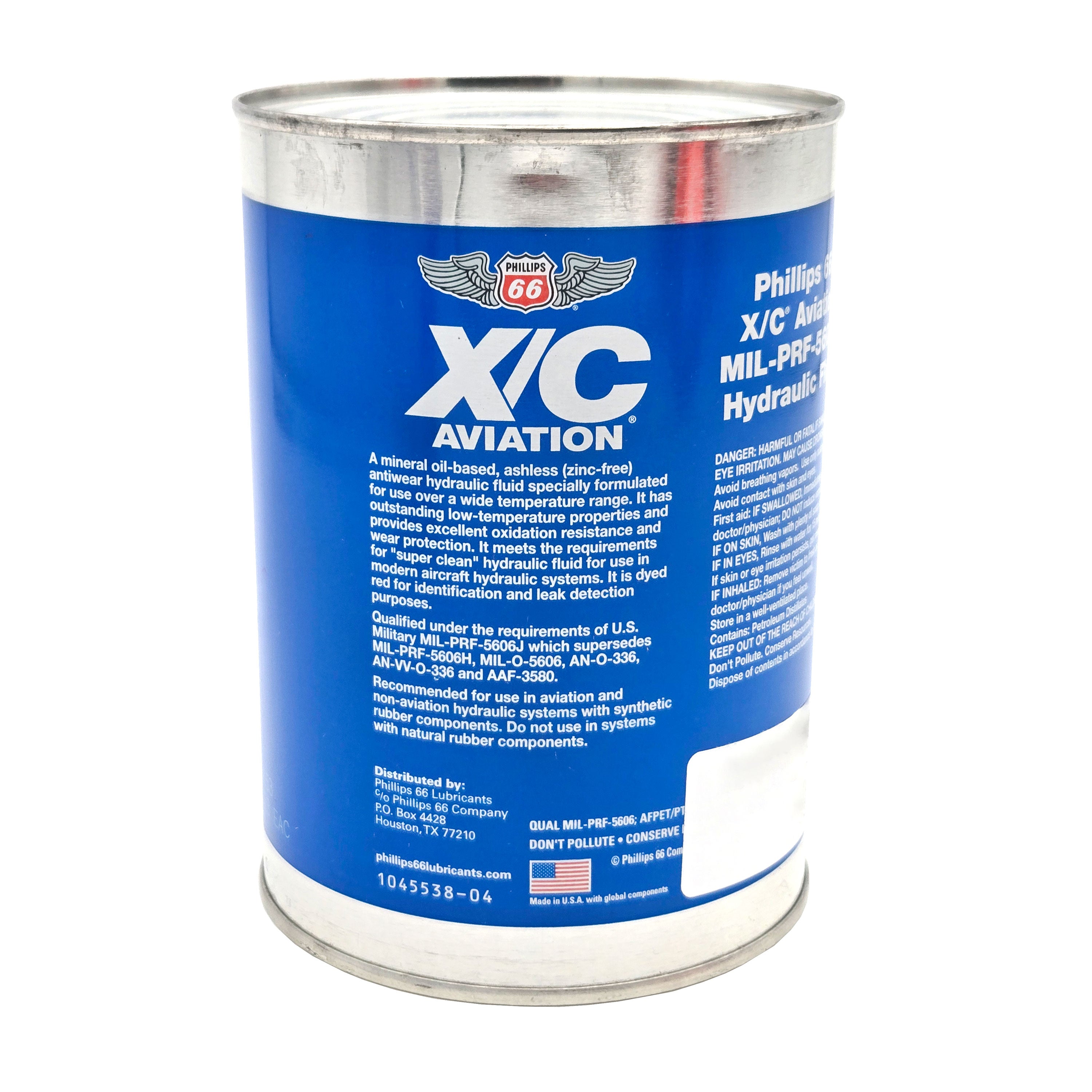 Phillips 66 - X/C Red Spec Aviation Hydraulic Fluid | MIL-PRF