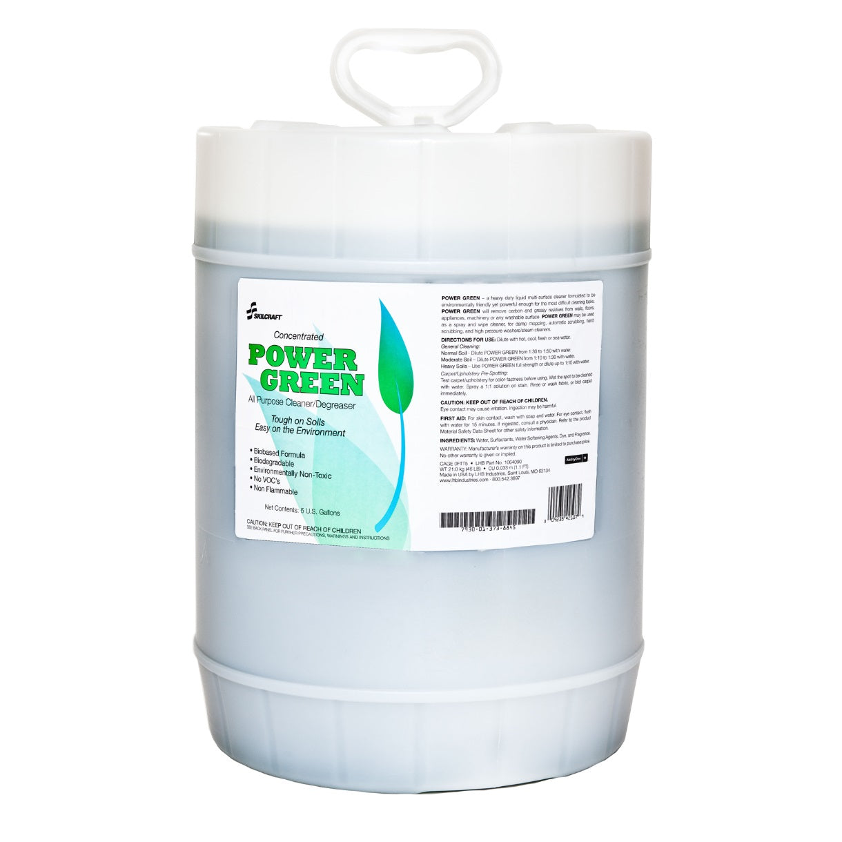 SKILCRAFT Power Green BioBased Cleaner – 5 Gallon Container