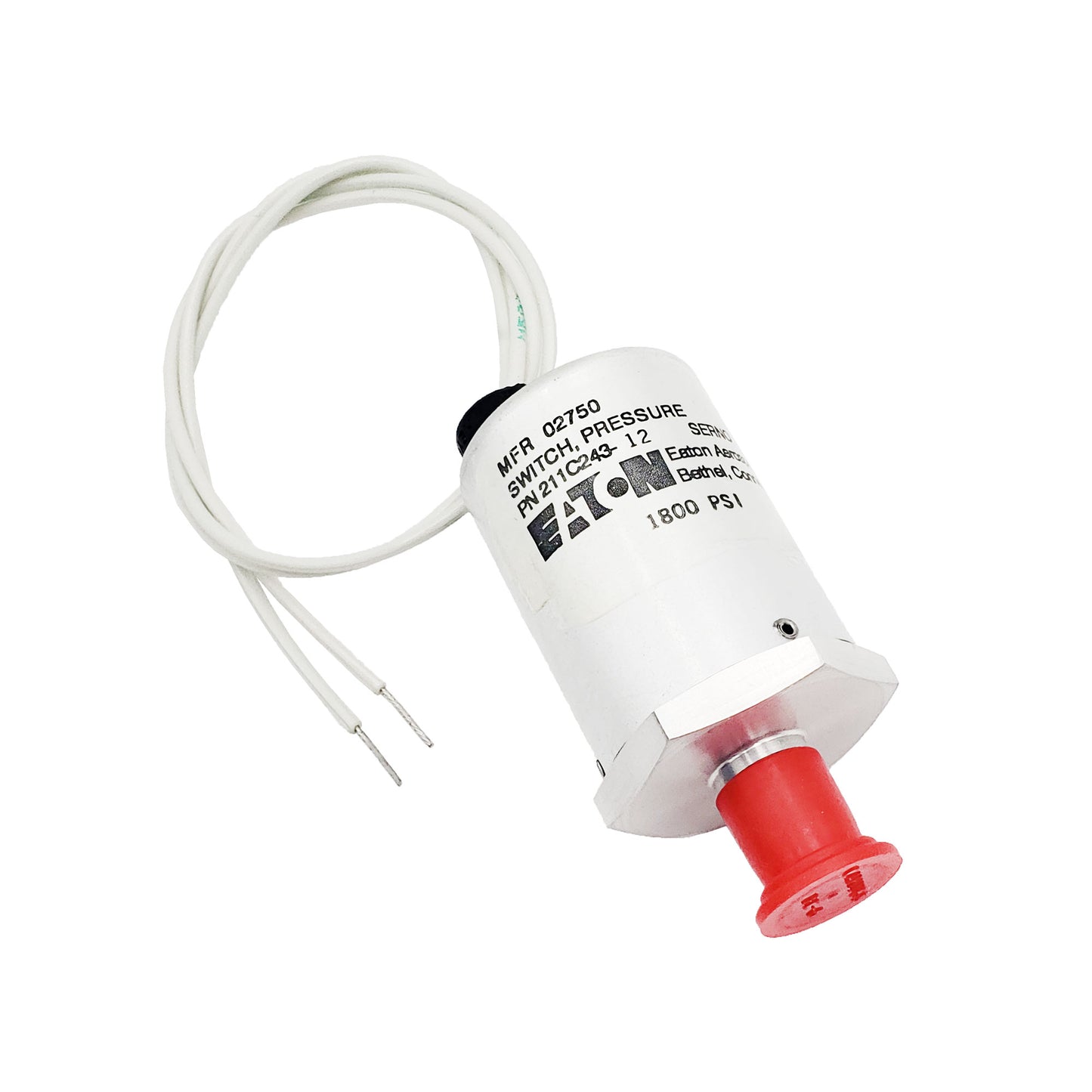 DIN 43650 connector with three-pin contacts on pressure switch